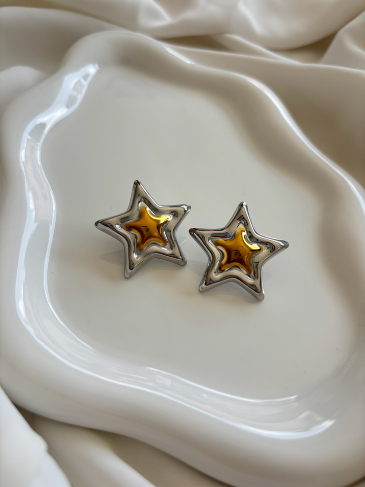 ARETES STAR BICOLOR